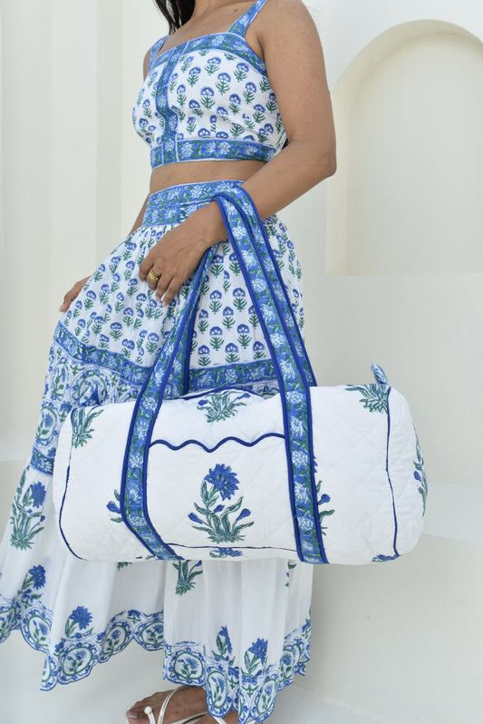 Blue Riviera Getaway Duffle Bag