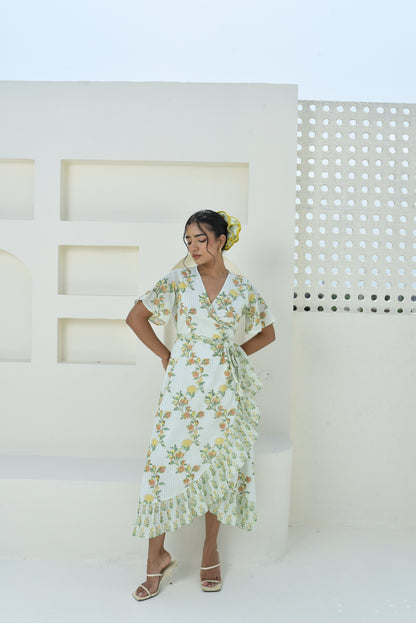 Anaar Bagh Gul Wrap Dress