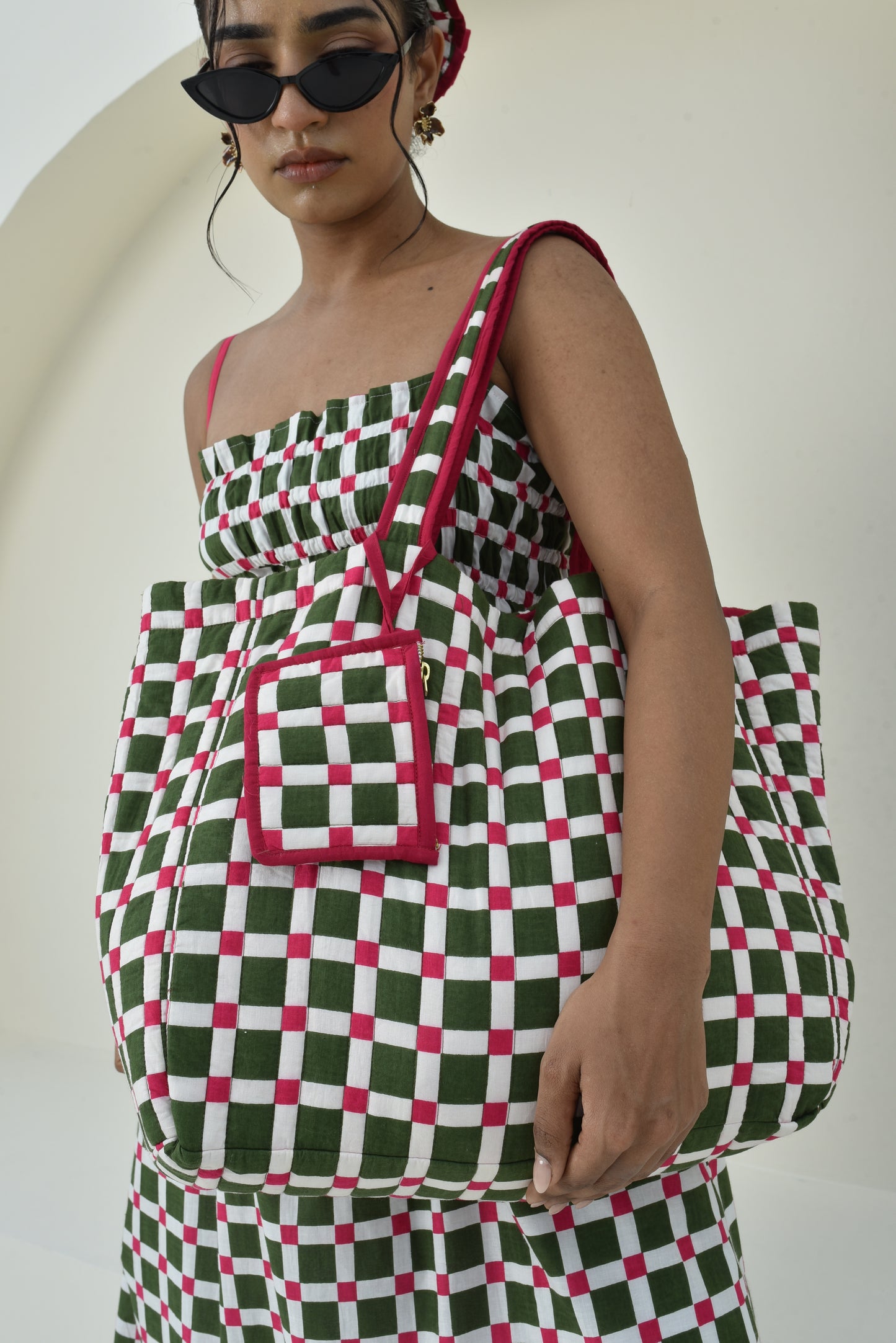 Preppy Garden Checks Tote